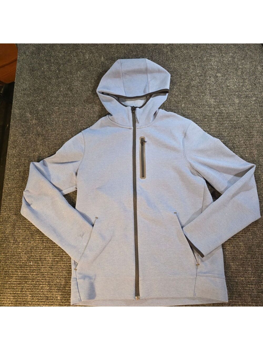 Old Navy Active Dynamic Fleece Hoodie Jacket Light Blue with Zipper Pockets